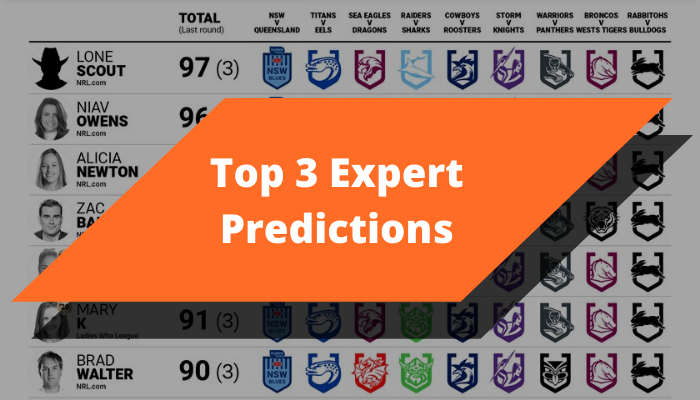 top 3 expert predictions